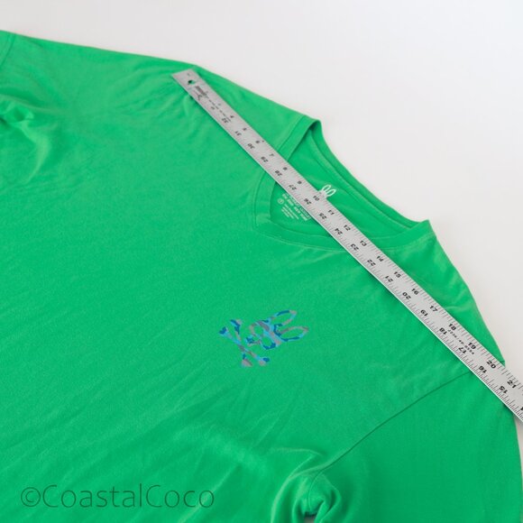 Psycho Bunny T-Shirt Mens XL 7 Green V-Neck Classic 100% Pima Cotton Streetwear - Picture 7 of 11